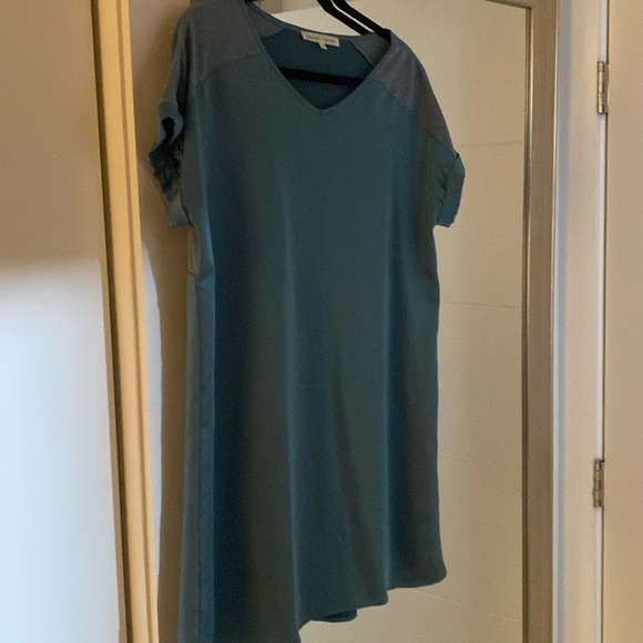Dusty blue t shirt style dress - Picture 1 of 3